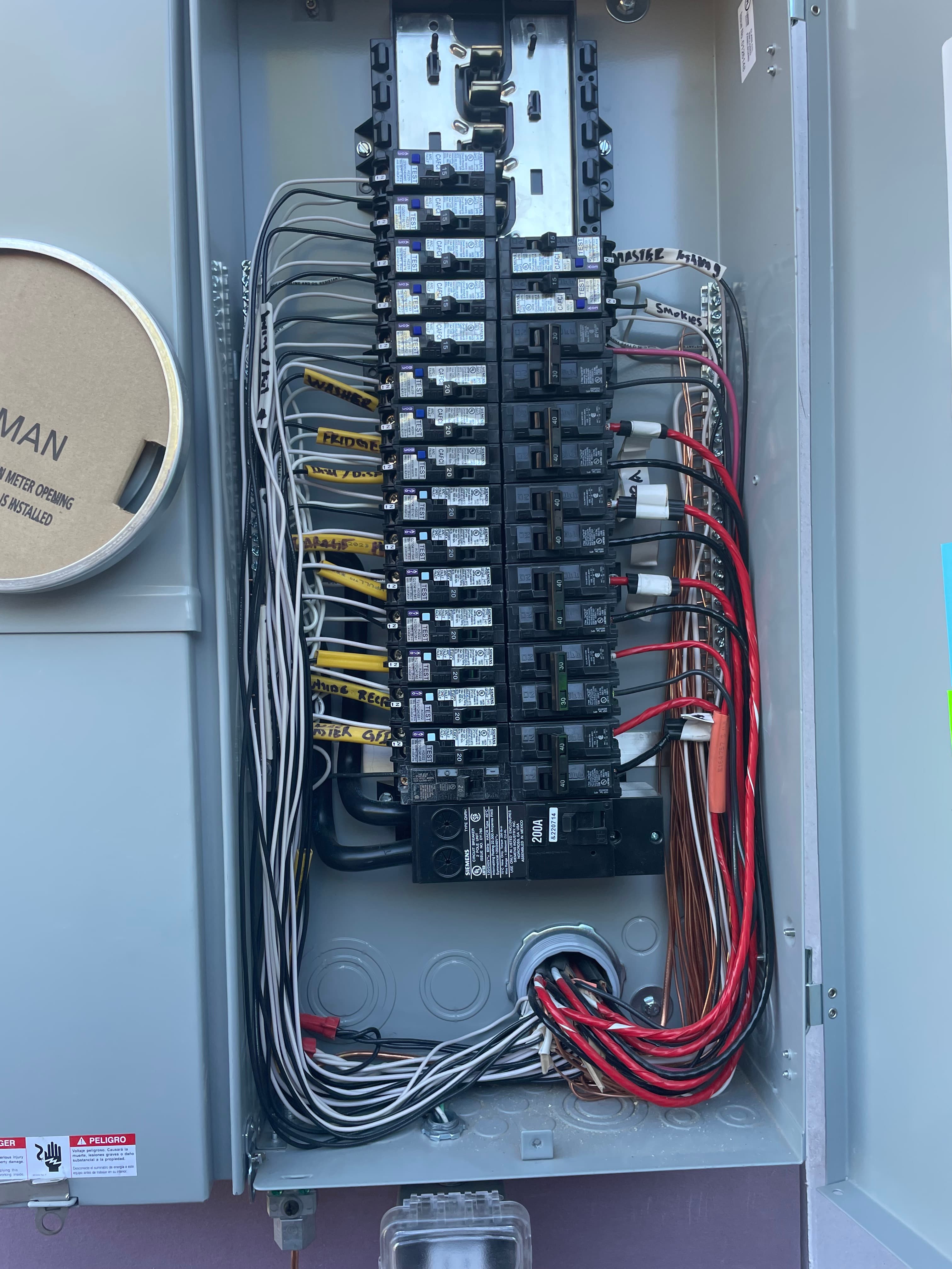 Commercial panel wiring installation