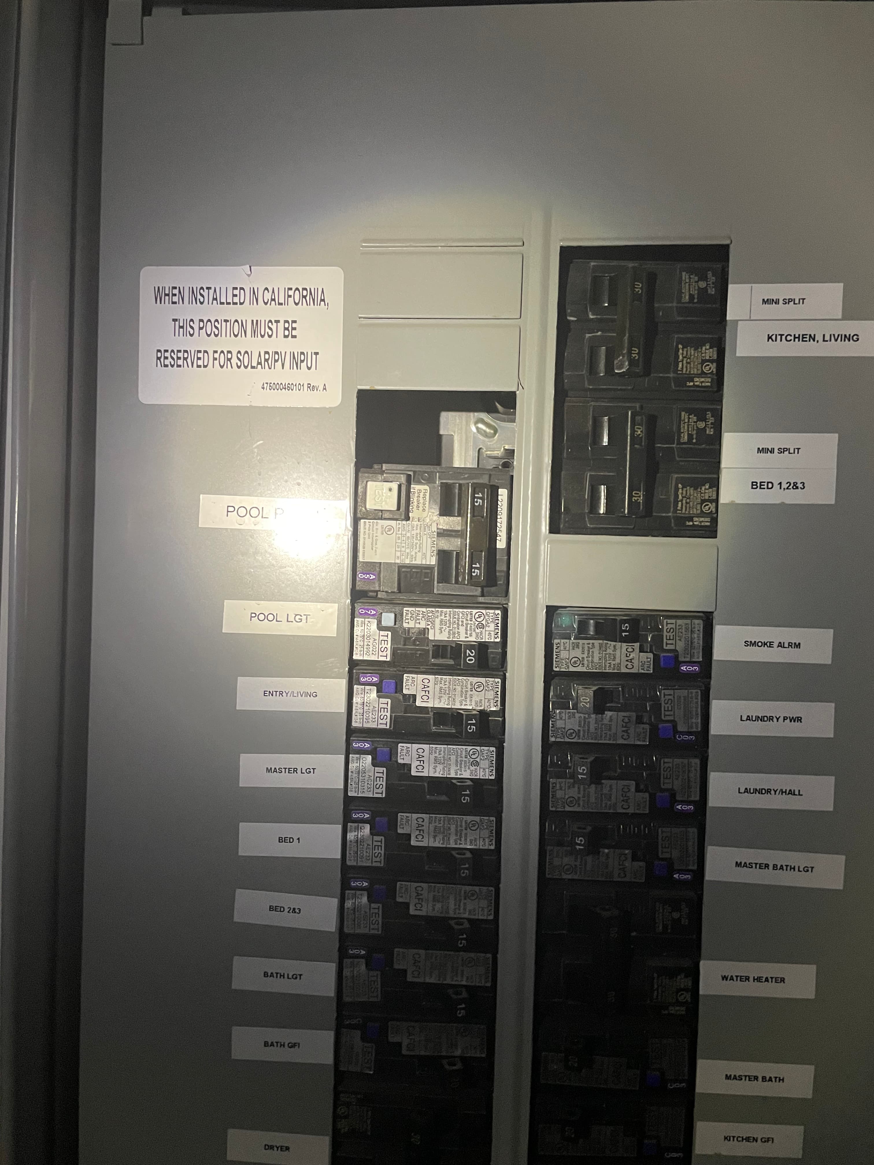 Code-compliant panel labeling
