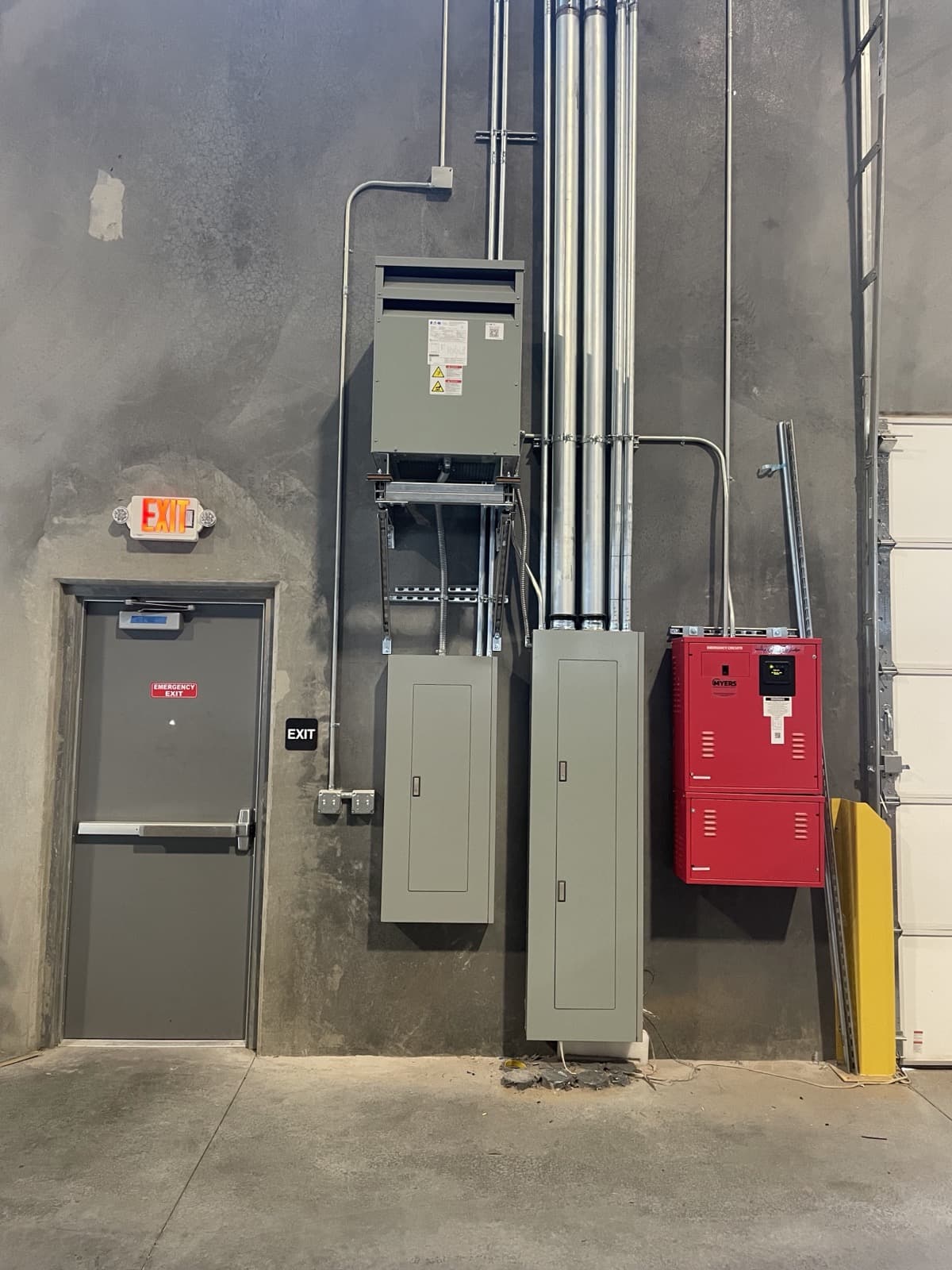 Warehouse commercial panel and breaker installation